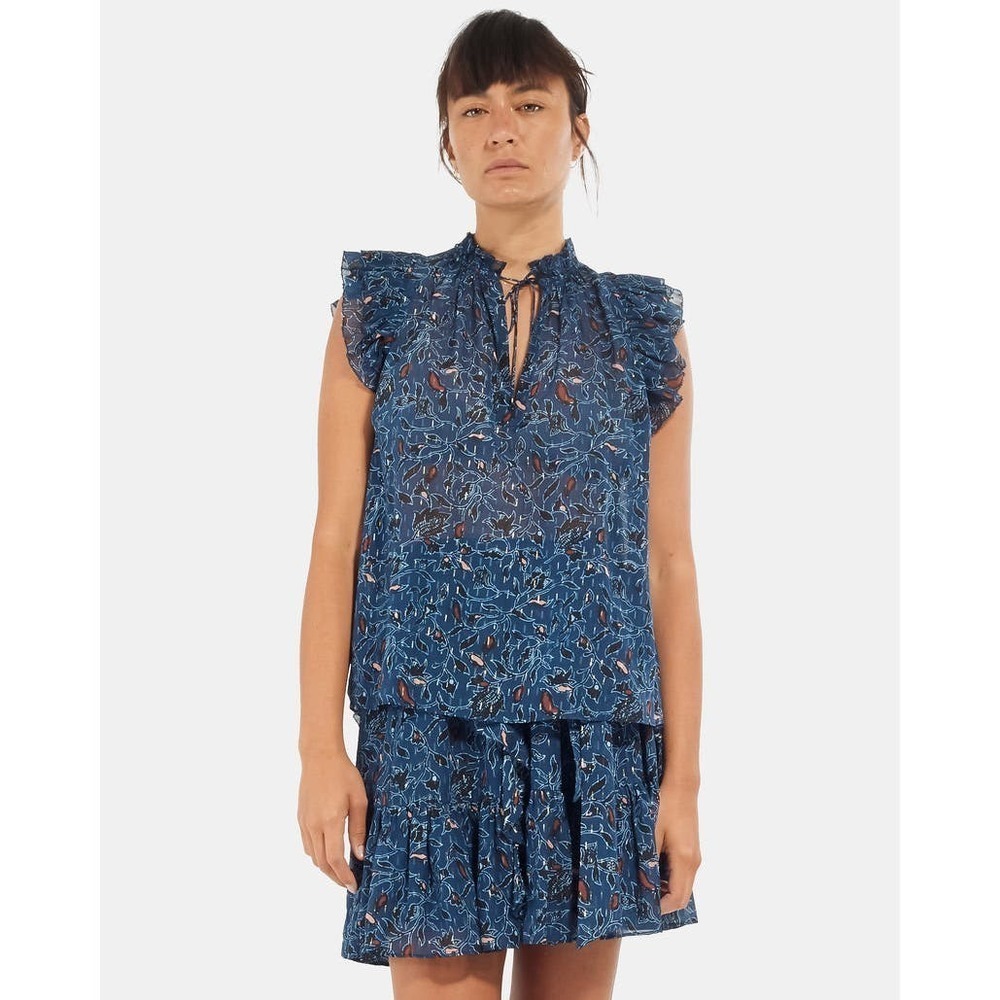 Ulla Johnson Blue Floral Blouse
